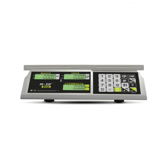 Торговые настольные весы M-ER 326 AC-15.2 "Slim" LCD Белые в Ижевске